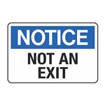 Notice Not an Exit Decal